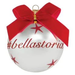 Pallina di Natale con scritta #bellastoria 10 cm