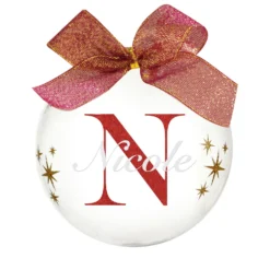 Pallina natale con nome Nicole 10cm