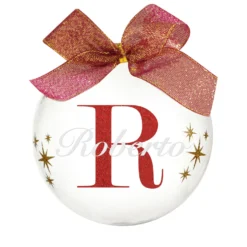 Pallina natale con nome Roberto 10cm