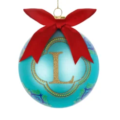 Pallina Natale lettera L 10 cm Royal Garden