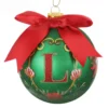 Pallina Natale lettera L 10 cm Royal Garden