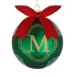 Pallina Natale lettera M 10 cm Royal Garden