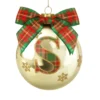 Pallina Natale lettera S 10 cm oro