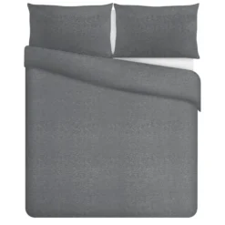 Parure copripiumino matrimoniale grigio jersey melange