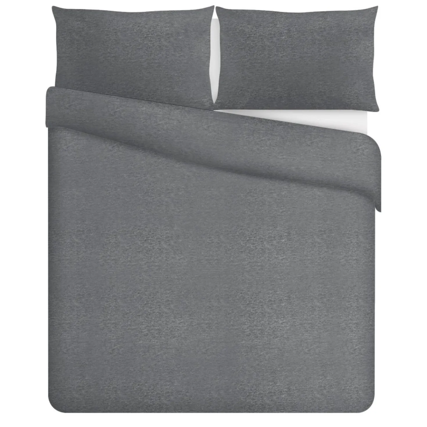Parure copripiumino matrimoniale grigio jersey melange