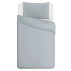 Parure copripiumino singolo azzurro Jersey melange