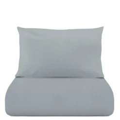 Parure copripiumino singolo azzurro Jersey melange