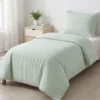 Parure copripiumino singolo cotone righe verde