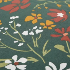 Parure copripiumino singolo fiori verde cotone