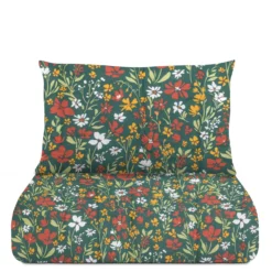Parure copripiumino singolo fiori verde cotone