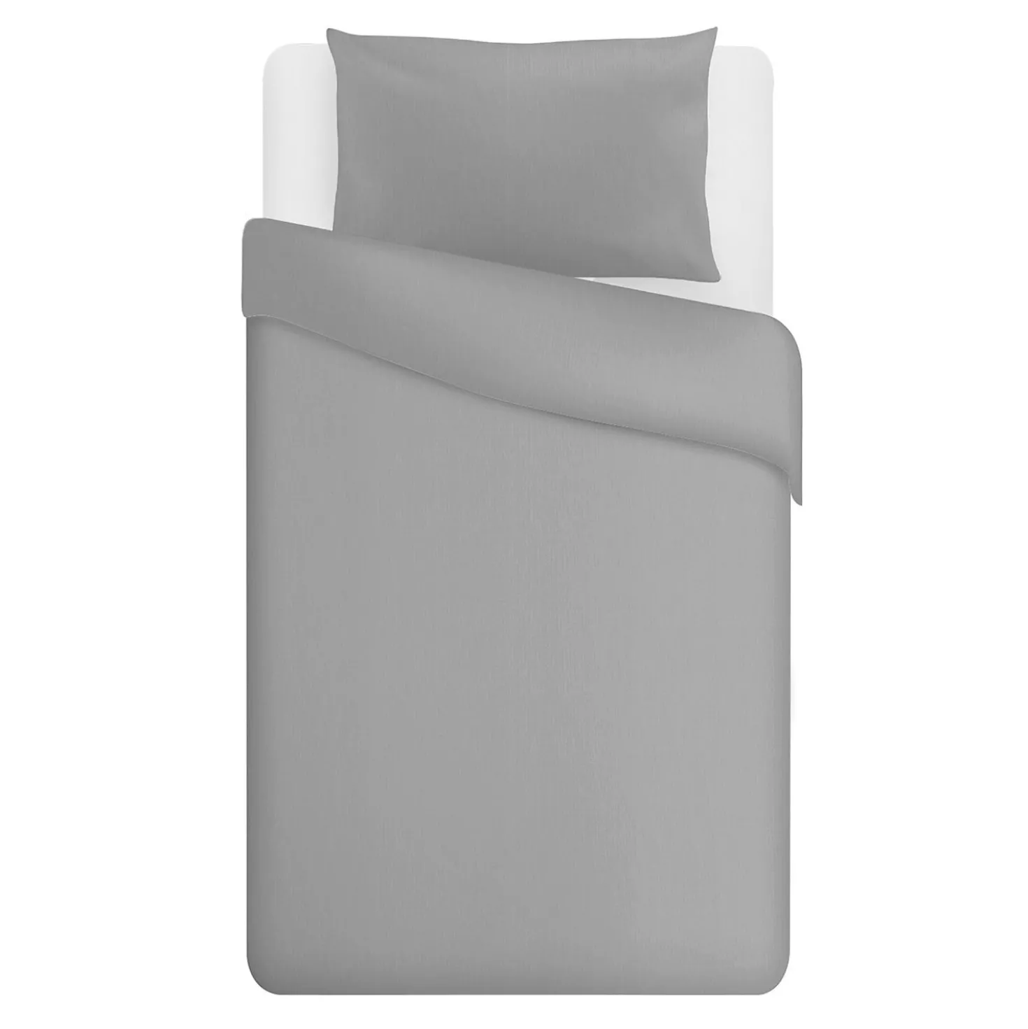 Parure copripiumino singolo grigio Jersey melange