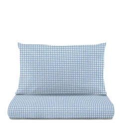 Parure letto singolo quadretti blu Young
