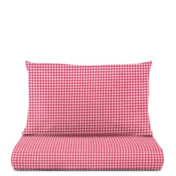 Parure letto singolo quadretti rosso Young