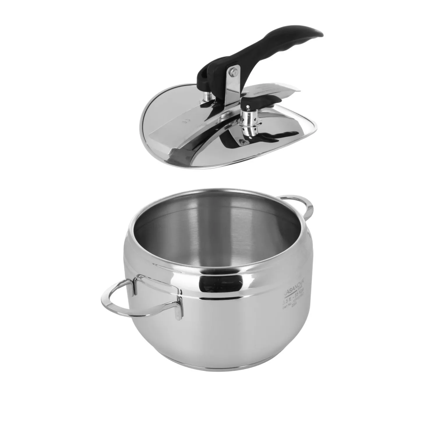 Pentola a pressione 3,5 L in acciaio inox