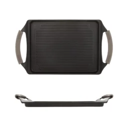 Piastra antiaderente 45x27 cm manici in silicone