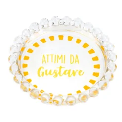 Piattino aperitivo vetro Attimi da gustare Color Bloom