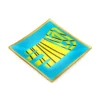 Piattino decorativo vetro 13x13 cm Gatto azzurro