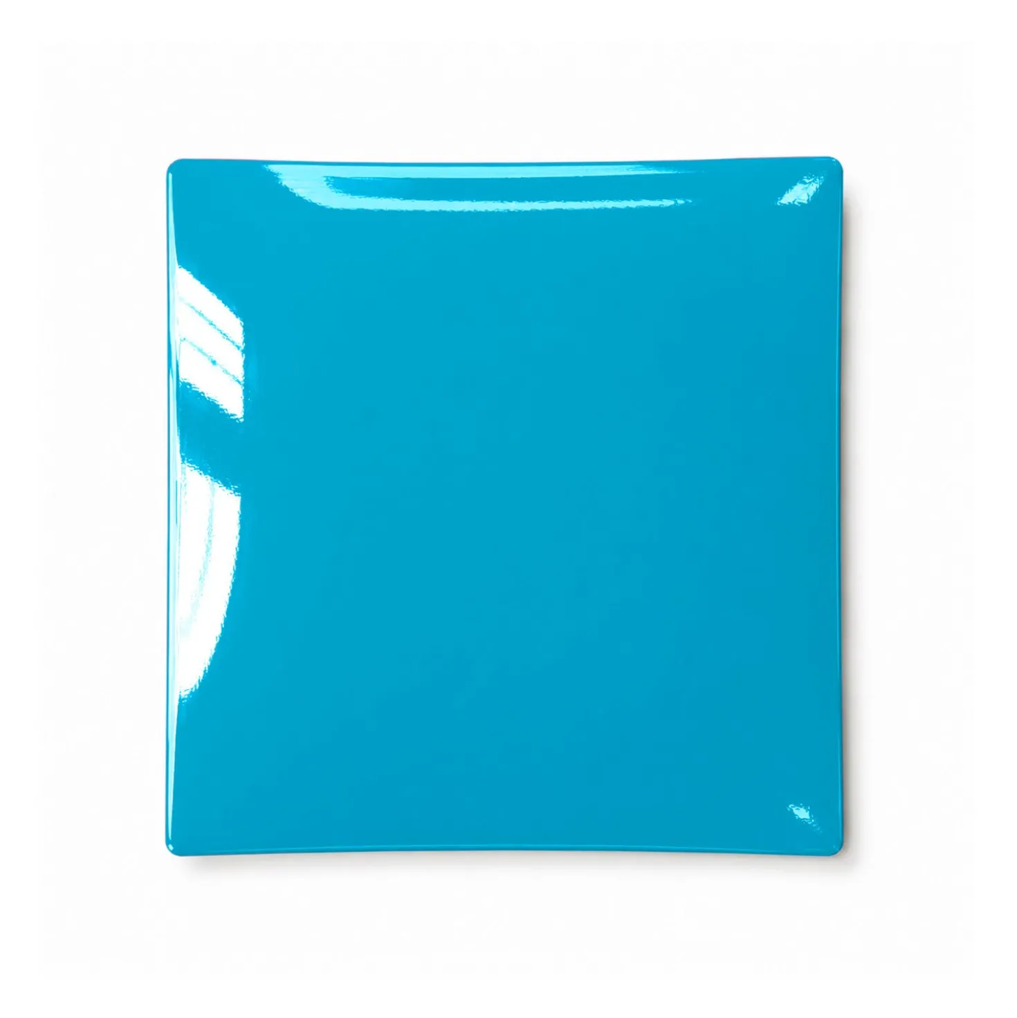 Piattino decorativo vetro 13x13 cm Gatto azzurro
