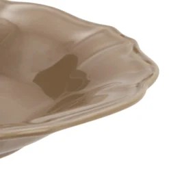 Piatto fondo 22 cm ceramica Baroque tortora