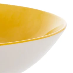 Piatto fondo giallo porcellana Mix e Match