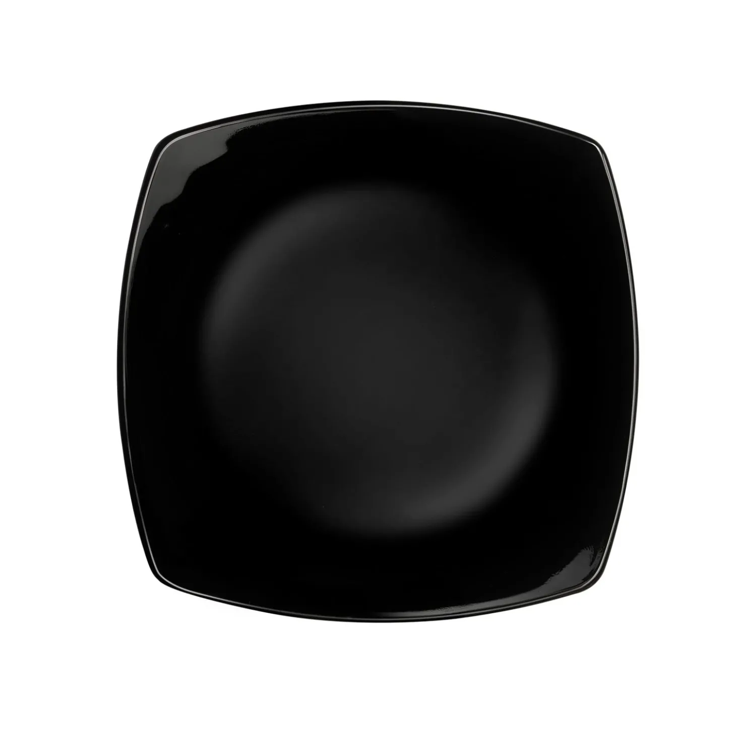 Piatto frutta 20x20 cm vetro opalino nero Eclissi Bormioli