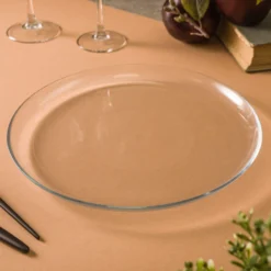 Piatto piano 26 cm trasparente in vetro Iconic Pasabahce