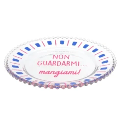 Piatto piano vetro Mangiami Color Bloom