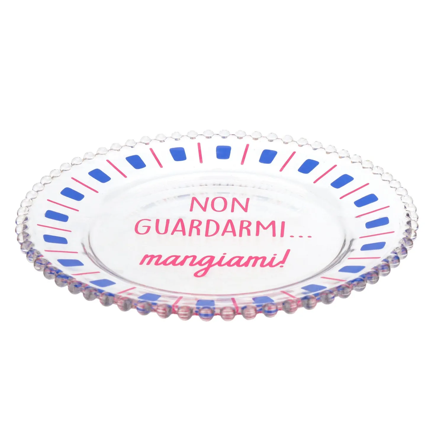 Piatto piano vetro Mangiami Color Bloom