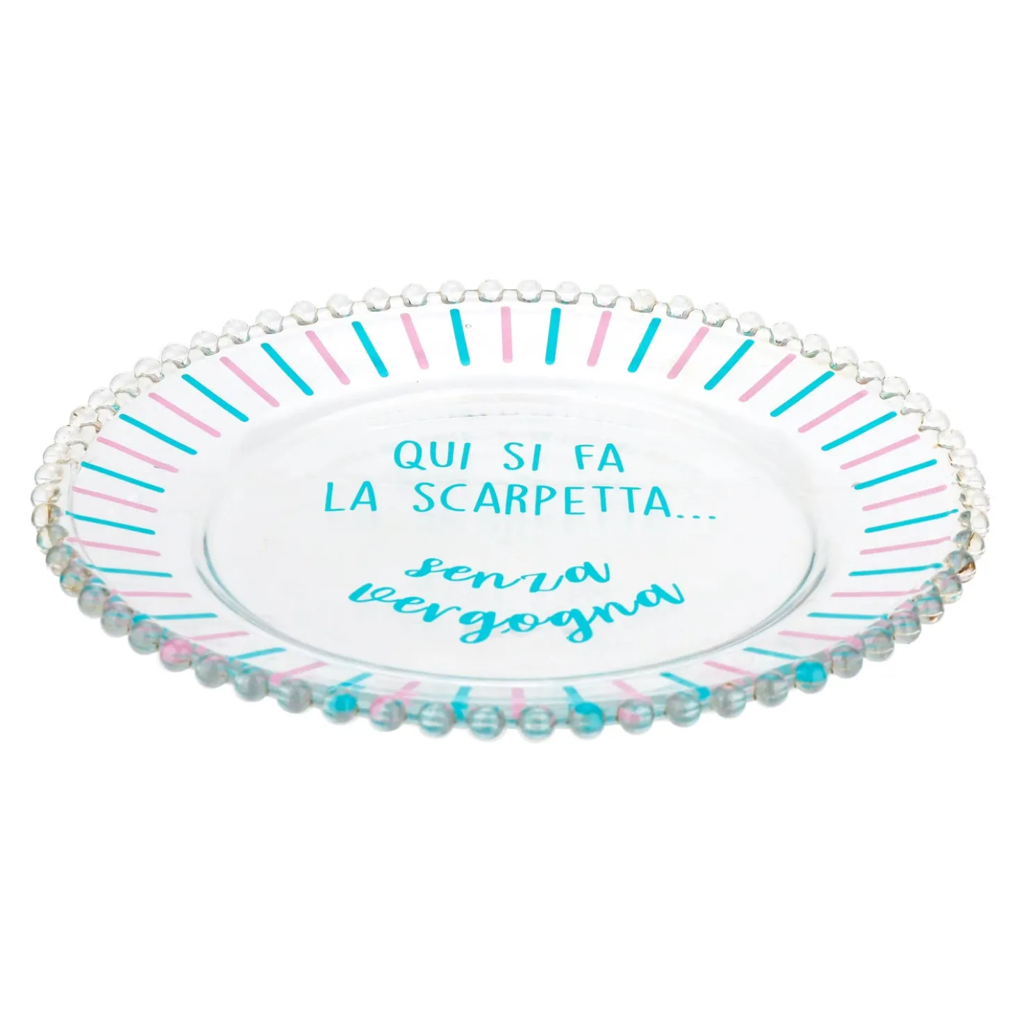 Piatto piano vetro Scarpetta Color Bloom