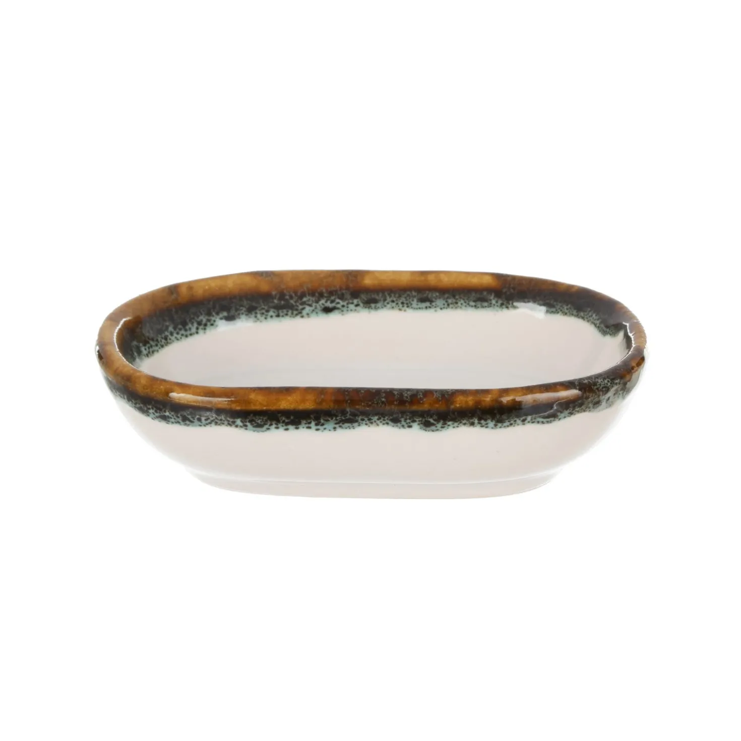 Piatto portata ovale 16x8 cm effetto acqua Ocean