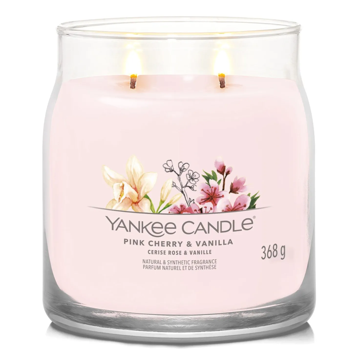 Pink Cherry Vanilla, candela in giara media Yankee Candle