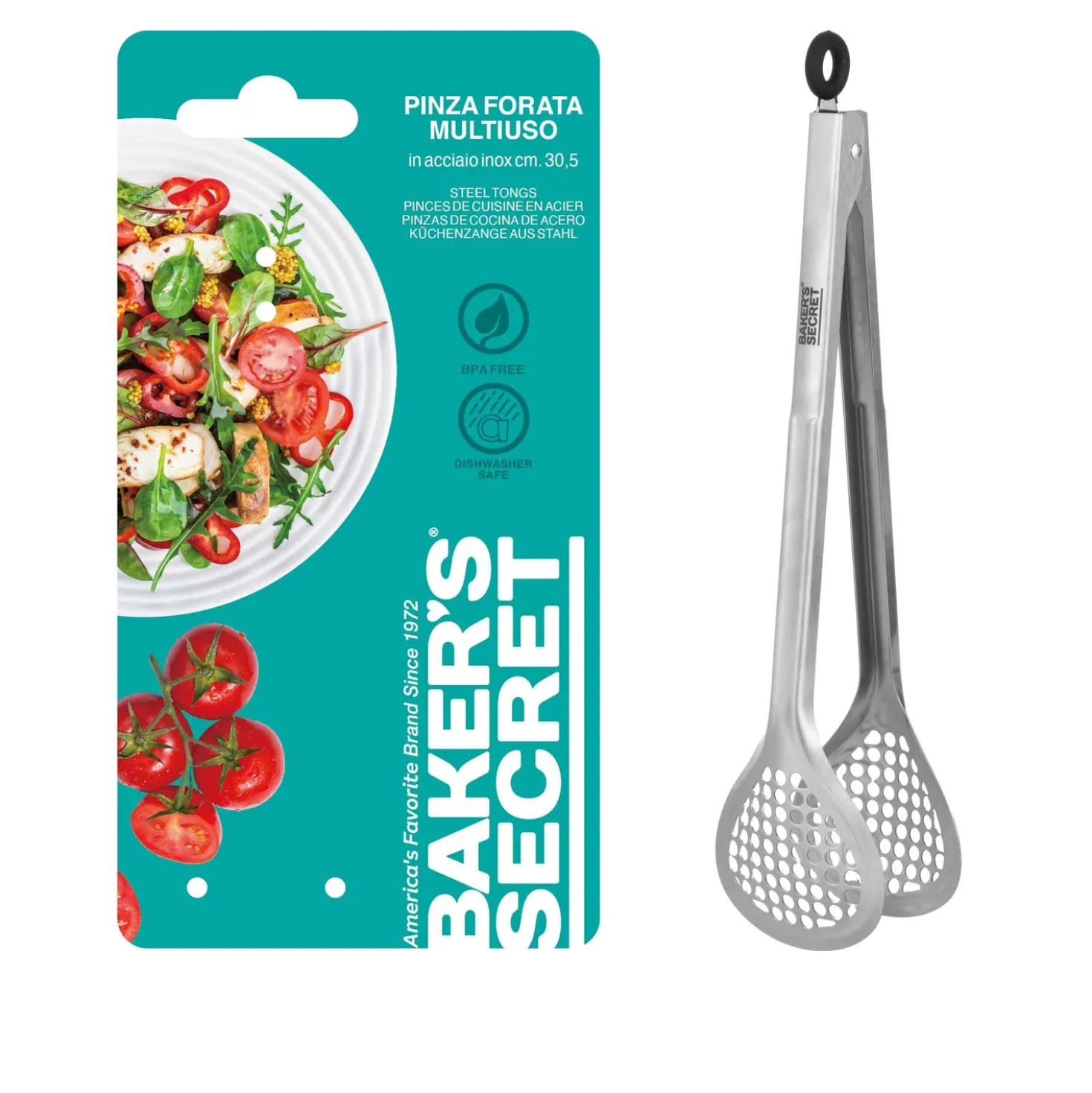Pinza da cucina in acciaio 30 cm Baker's Secret