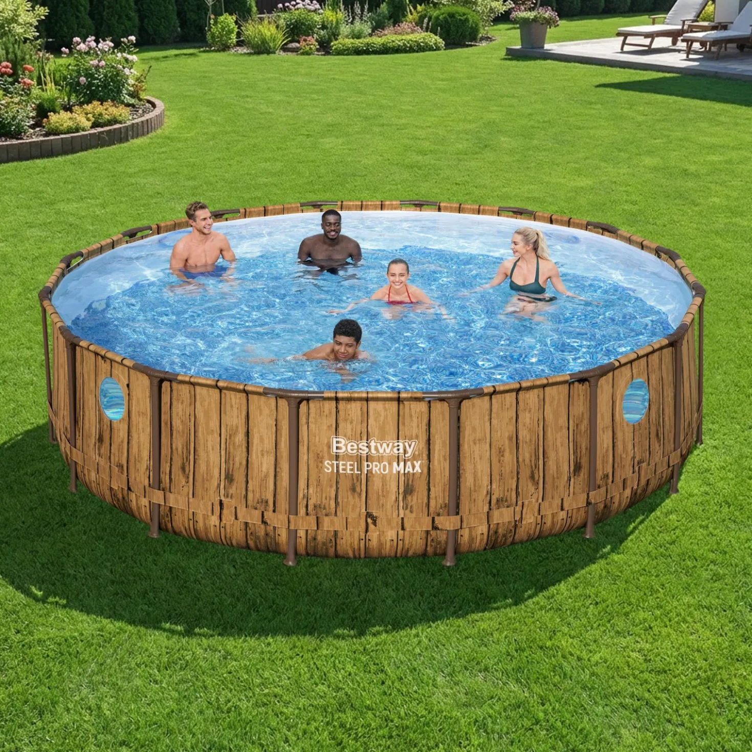 Piscina fuori terra rotonda 488x122 cm Steel Pro Max Bestway