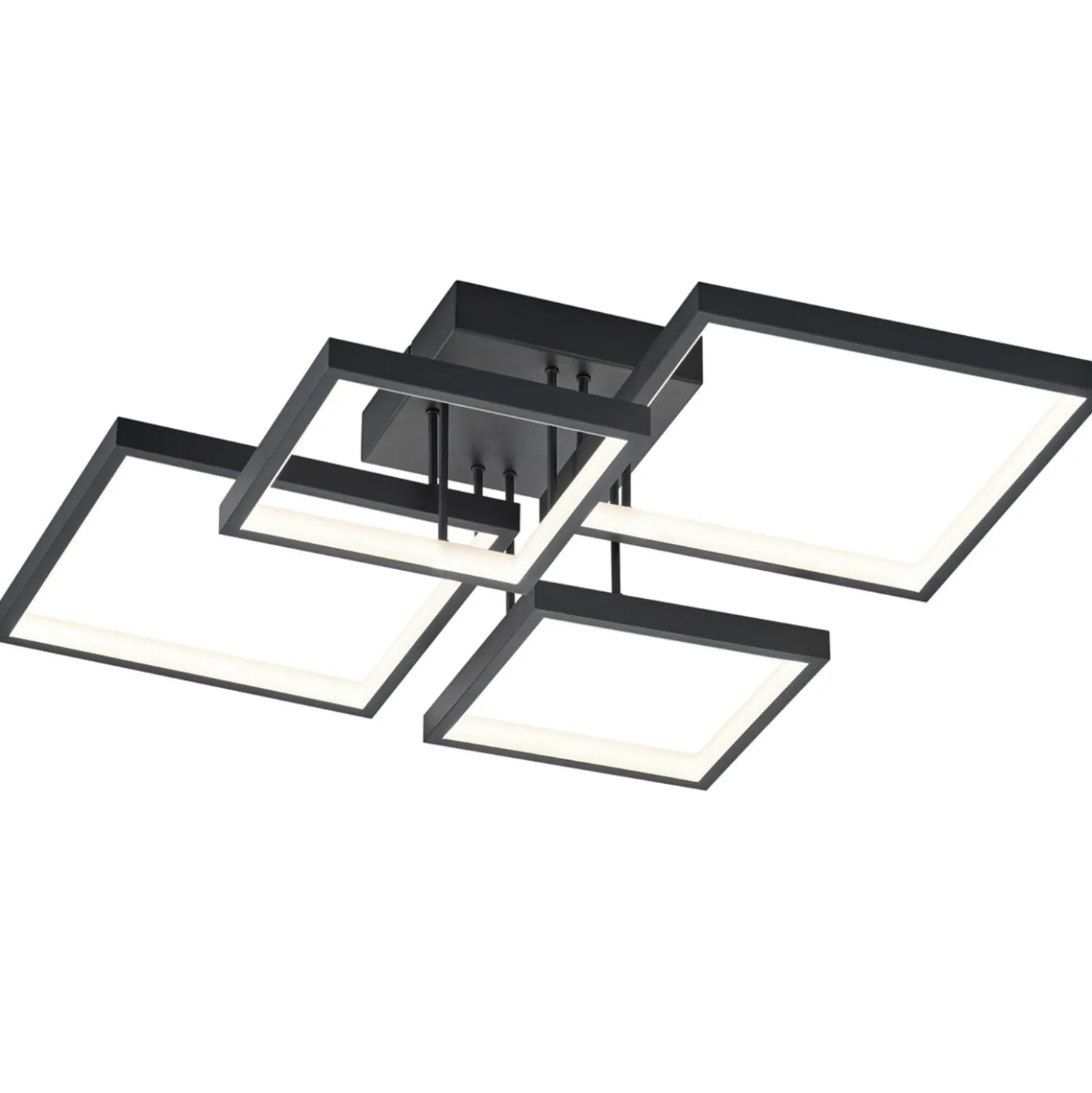 Plafoniera LED 4 elementi Sorrento nero Trio