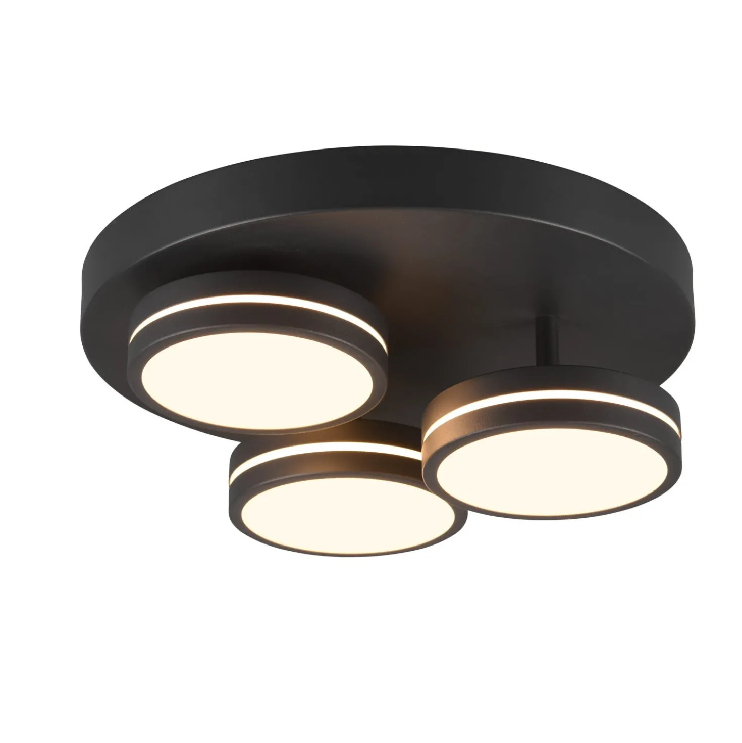 Plafoniera led 3 luci antracite Franklin Trio