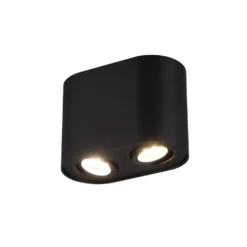 Plafoniera 2 luci nera Cookie Trio