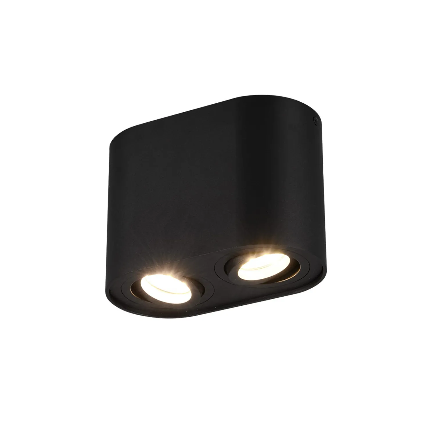 Plafoniera 2 luci nera Cookie Trio