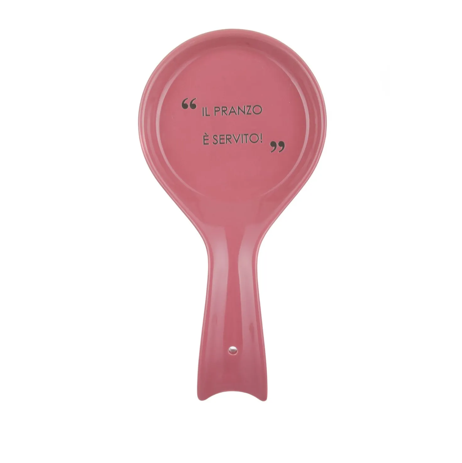 Poggiamestolo malva con scritta 22 cm