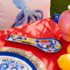 Poggiamestolo melammina 28 cm decorato Sicilia