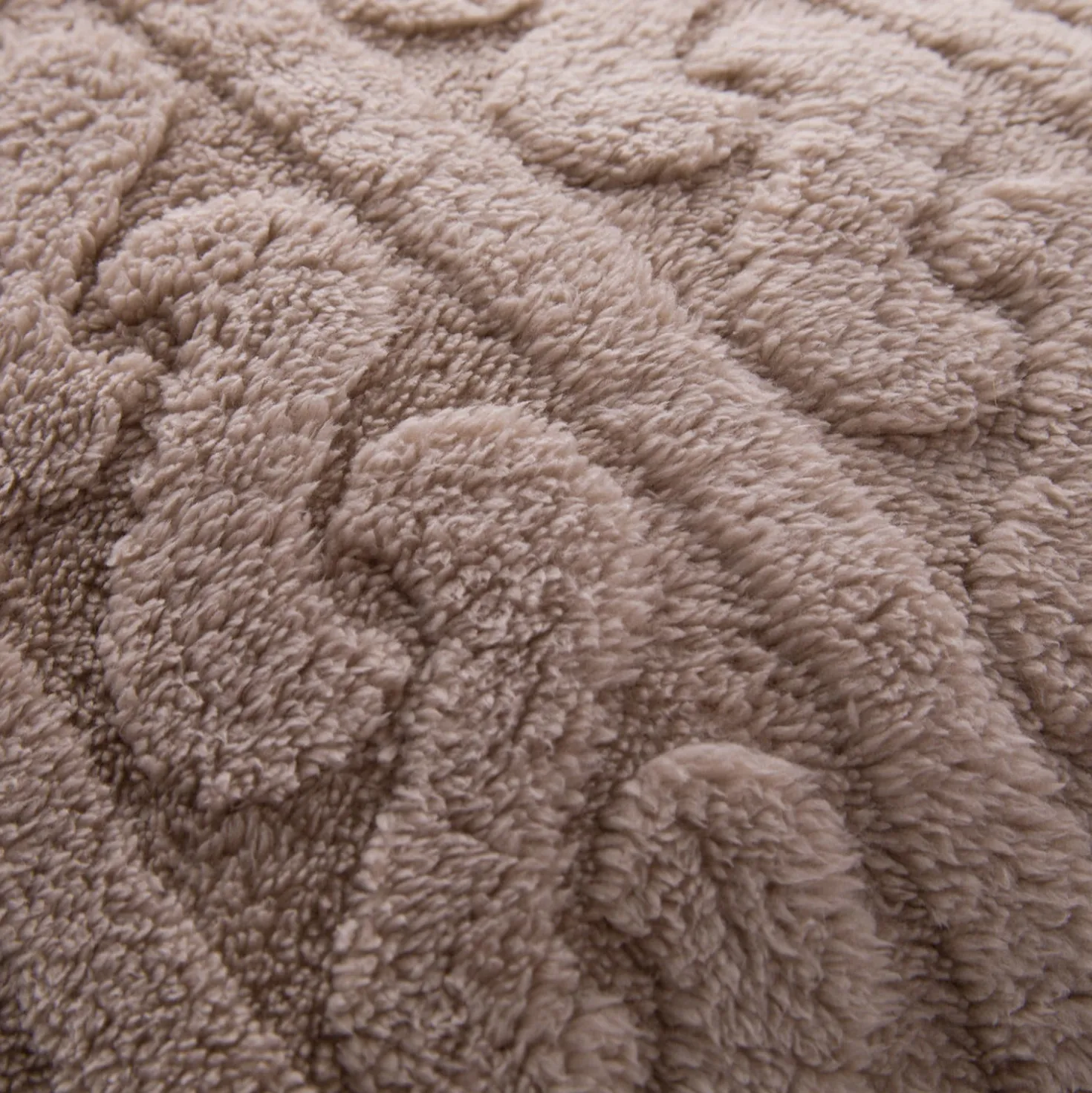 Poncho cammello jaquard sherpa