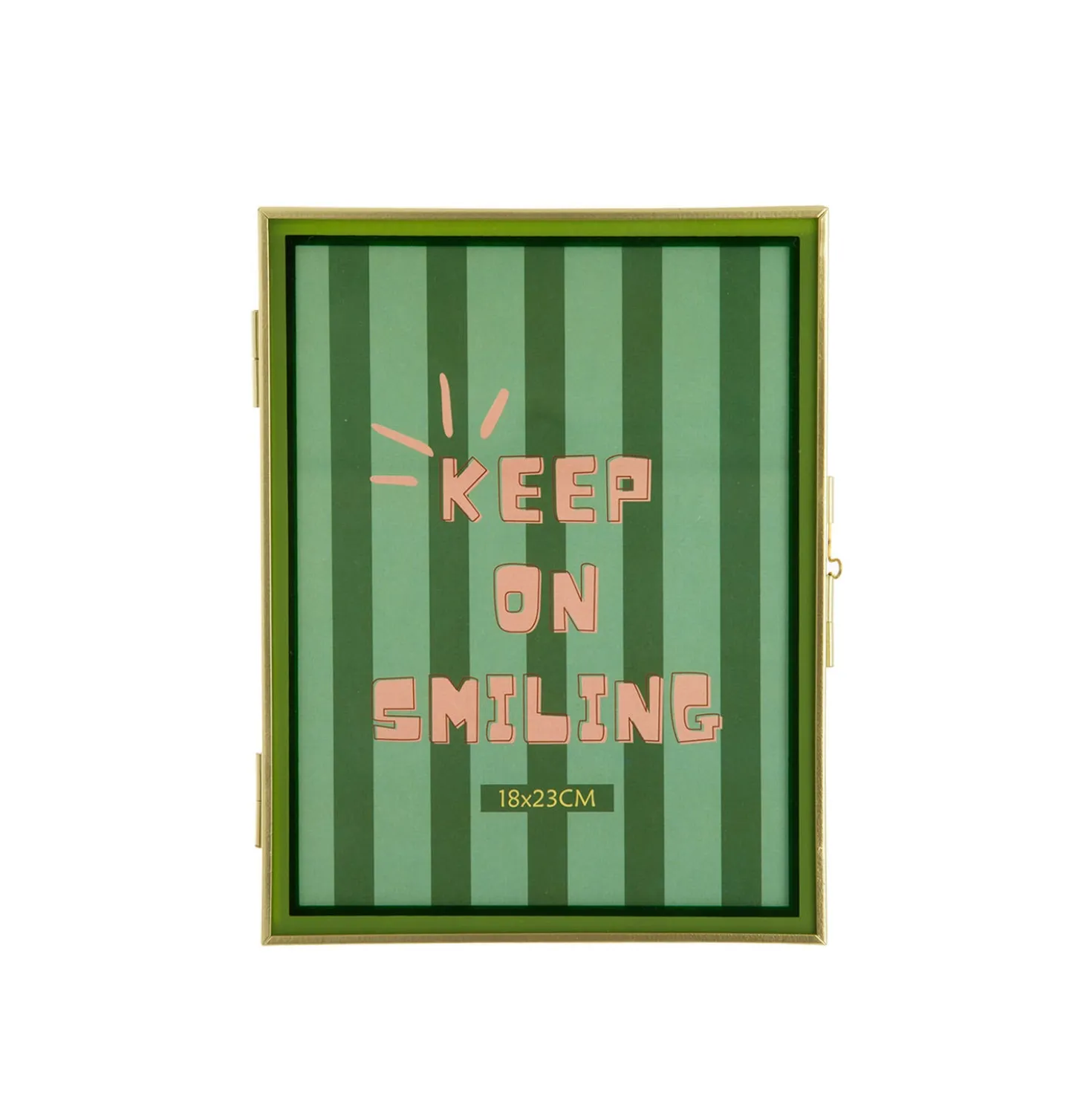 Portafoto 18x23 cm Keep Smiling oro