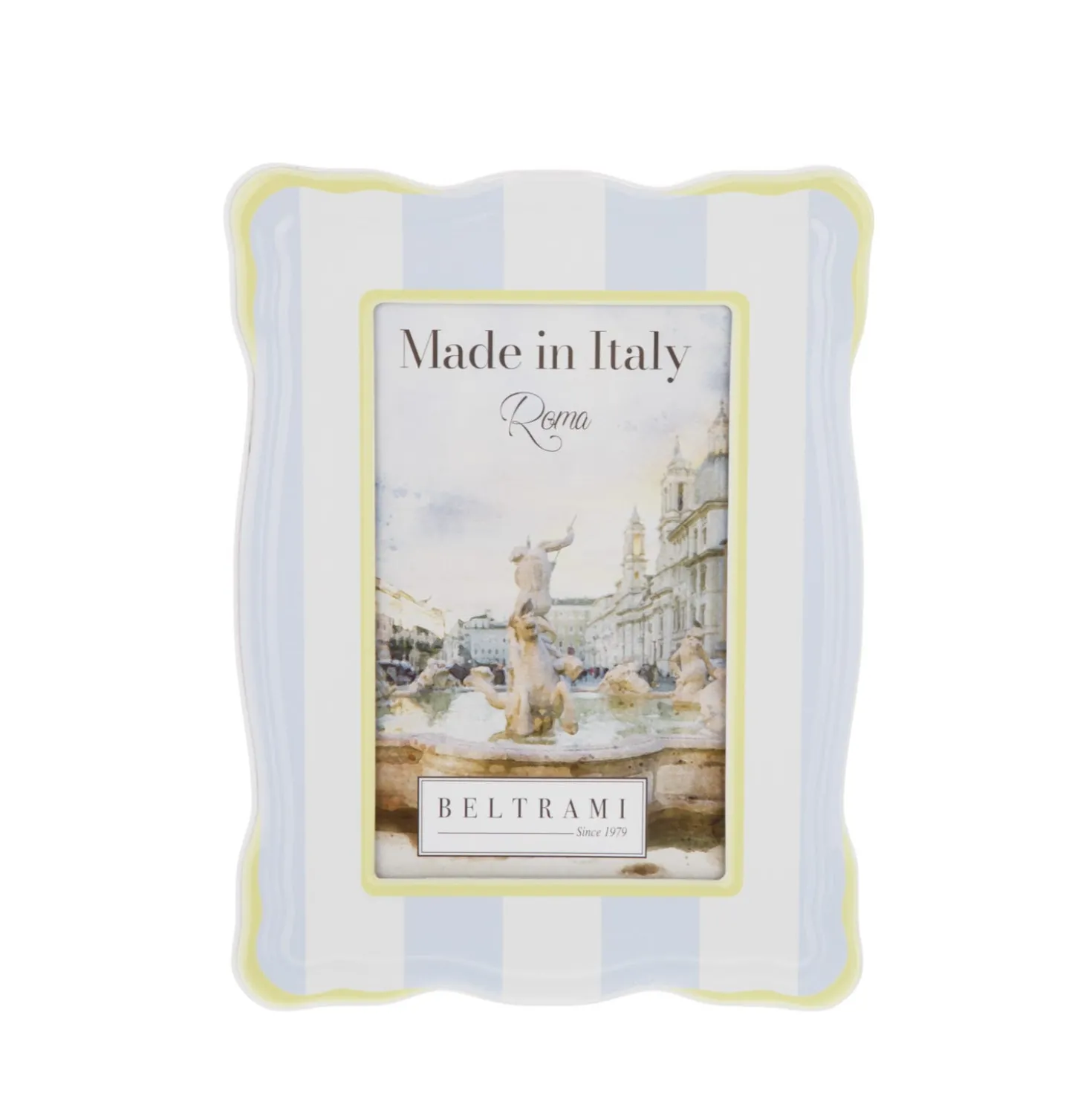 Portafoto 10x15 cm Summer legno celeste giallo