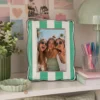 Portafoto 13x18 cm Summer legno verde bordo argento