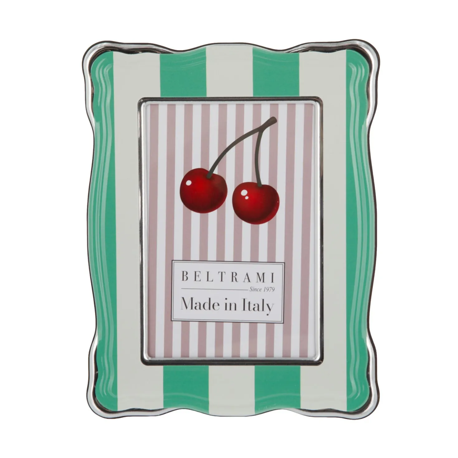 Portafoto 13x18 cm Summer legno verde bordo argento