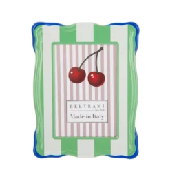 Portafoto 13x18 cm Summer legno verde bordo blu