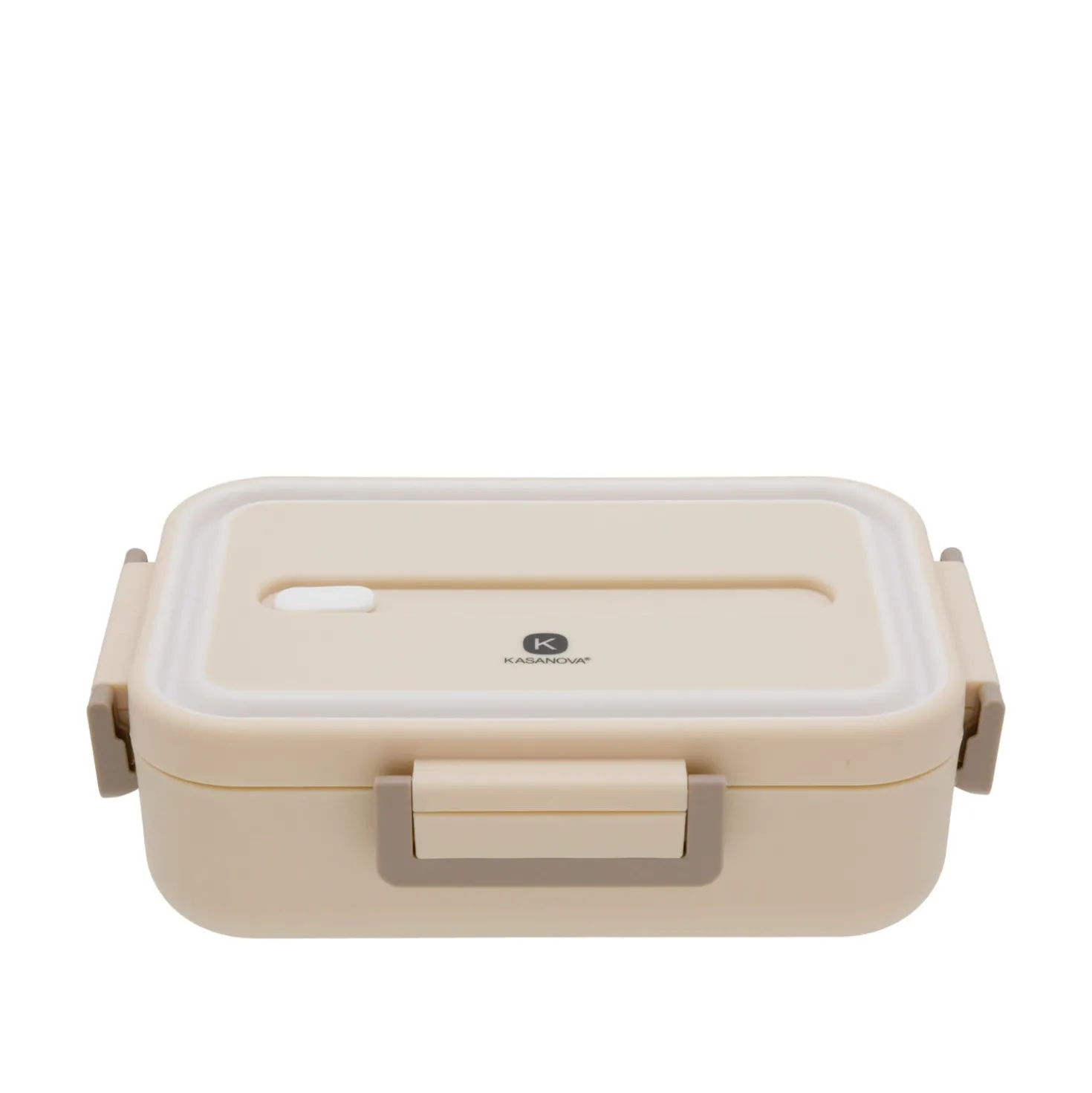 Porta pranzo contenitore acciaio con divisorio 730 ml beige