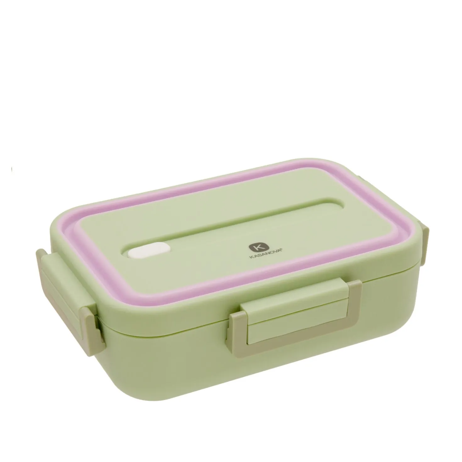 Porta pranzo contenitore acciaio con divisorio 730 ml verde