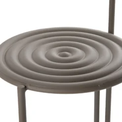 Portavasi in ferro per 3 piante 71x50x21 cm caffè