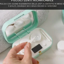Pulitore lenti a contatto a ultrasuoni con specchio