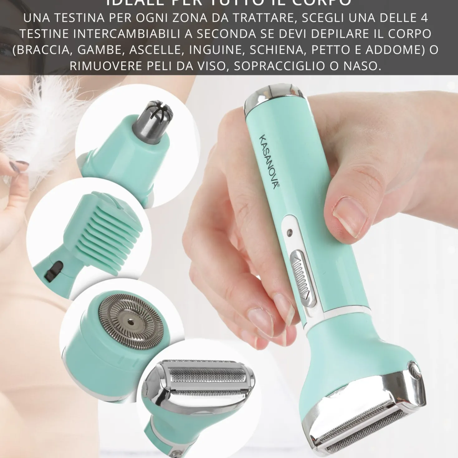 Rasoio 4 in 1 ricaricabile senza fili